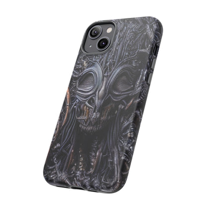 Biomechanical Horror 2 Phone Case – Futuristic Alien Horror Design for iPhone, Samsung Galaxy, and Google Pixel Devices