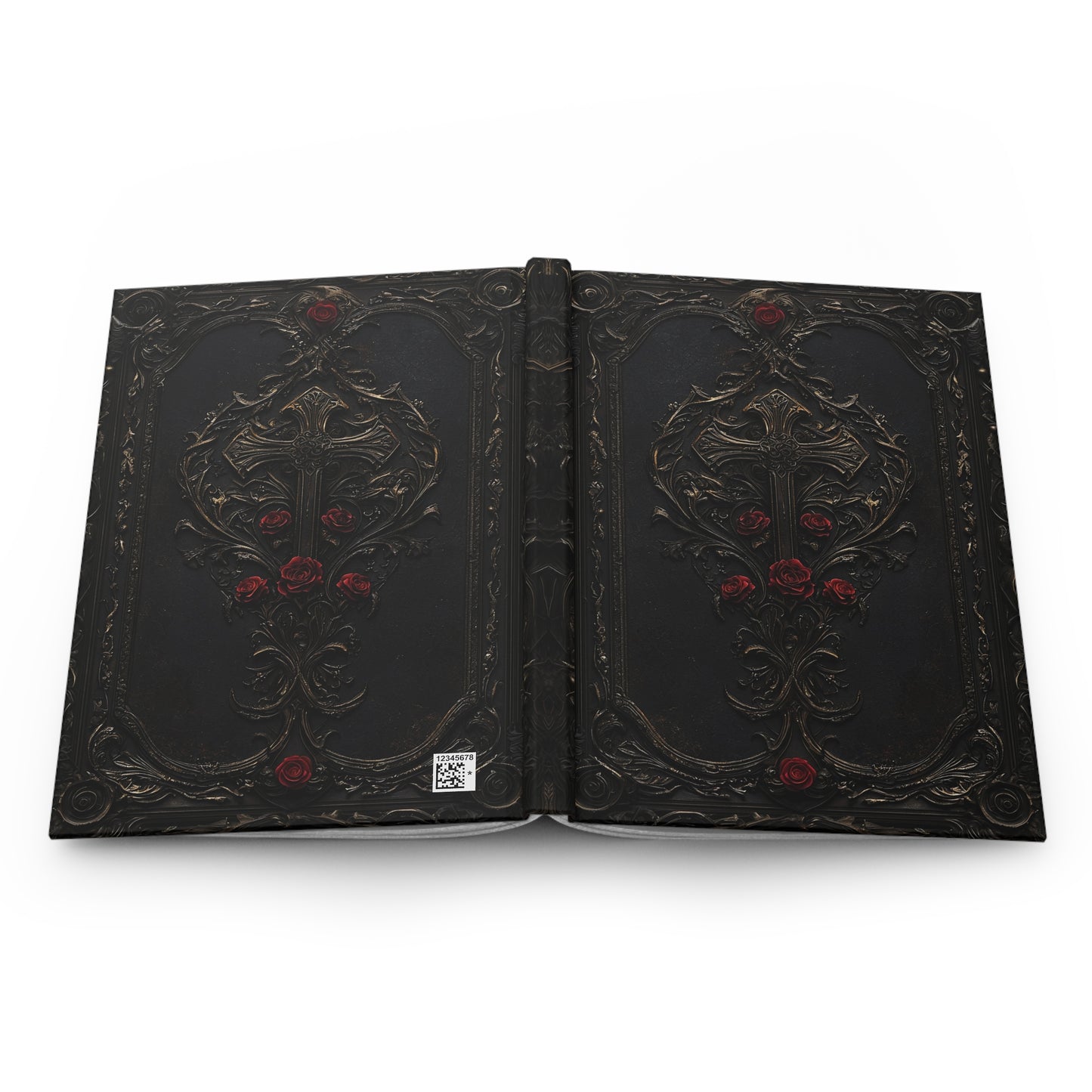 Gothic Rose Cross Hardcover Journal