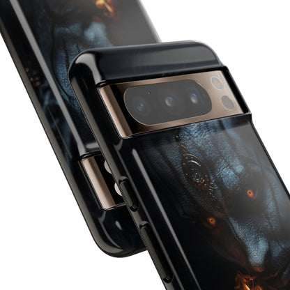 Dark Djinn Warrior Phone Case - Intricate Fantasy Art Protective Cover for iPhone, Samsung Galaxy, and Google Pixel Devices