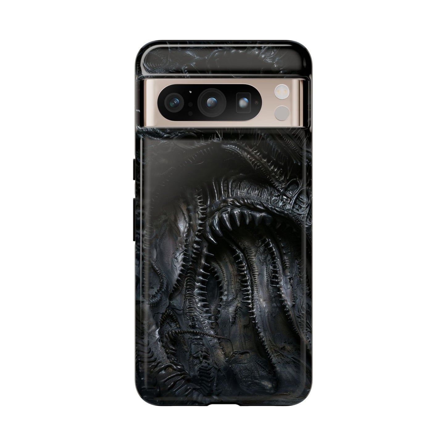 Surreal Biomechanical Phone Case - Gothic Sci-Fi Art for iPhone, Samsung Galaxy, and Google Pixel Devices