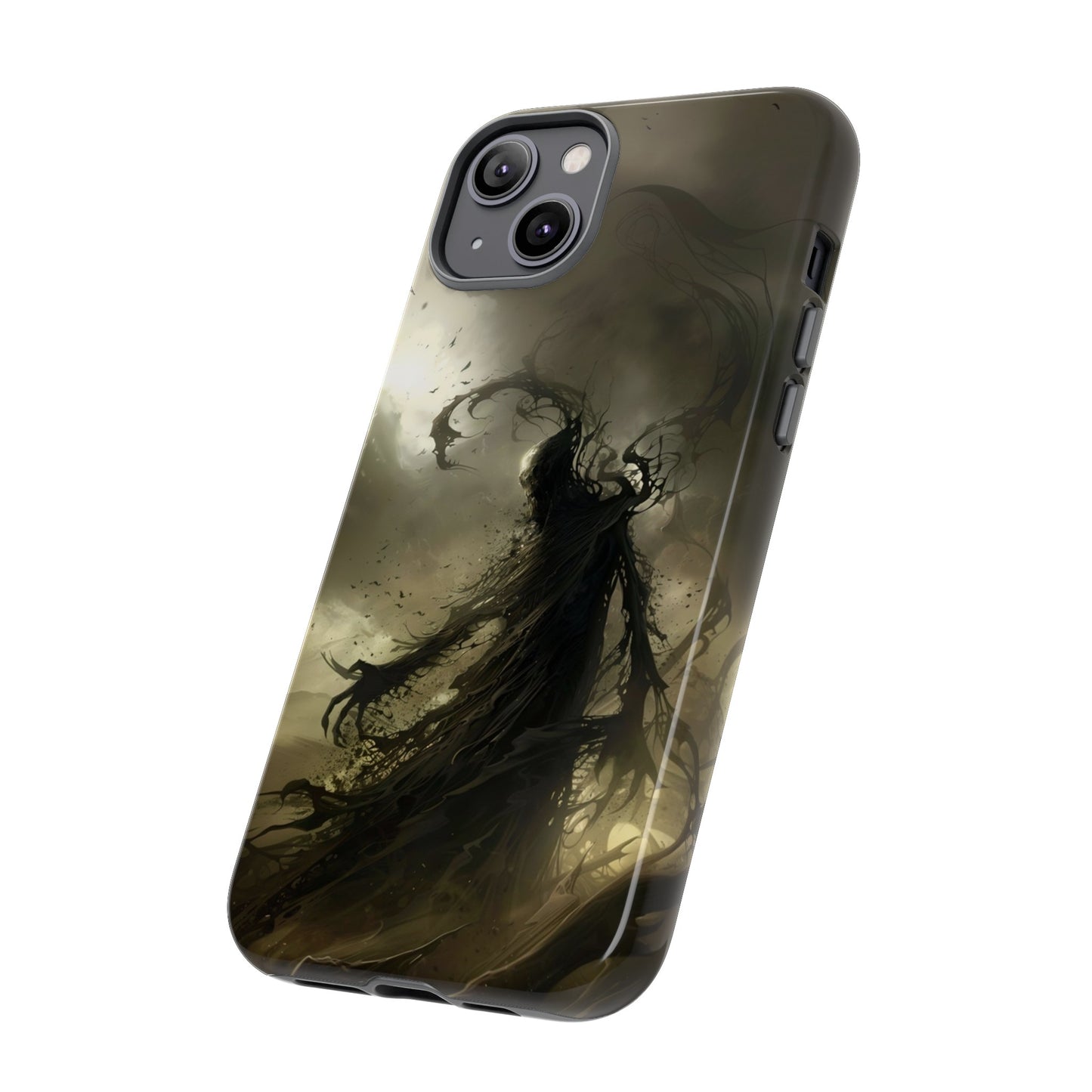 Dark Spirit Phone Case – Grim Reaper Haunting Design for iPhone, Samsung Galaxy, and Google Pixel Devices