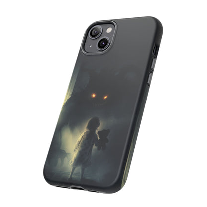 A Child Facing A Terrifying Monster Phone Case - for iPhone, Samsung Galaxy, and Google Pixel Devices