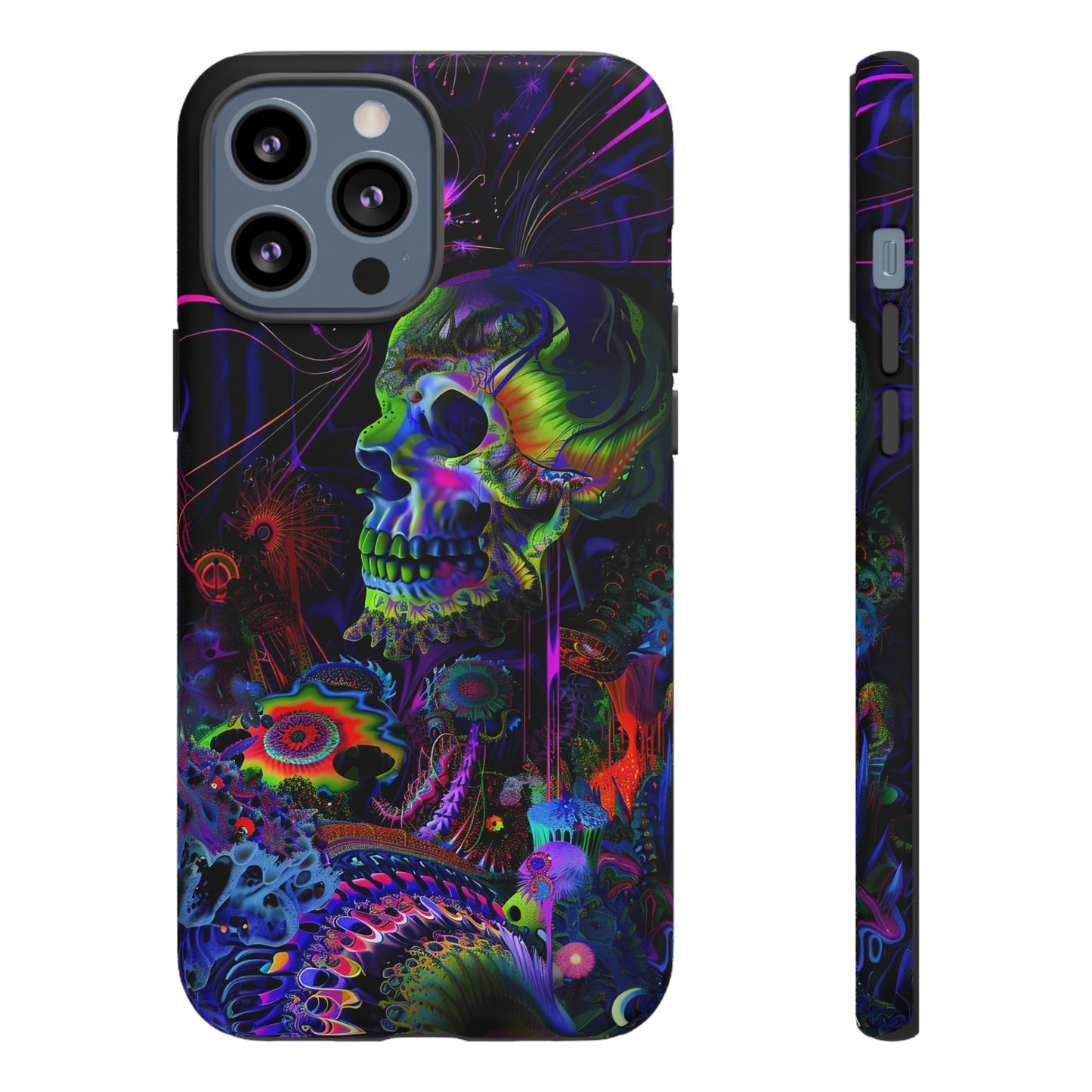 Psychedelic Skull Phone Case – Vibrant Pastel Design for iPhone, Samsung Galaxy, and Google Pixel Devices