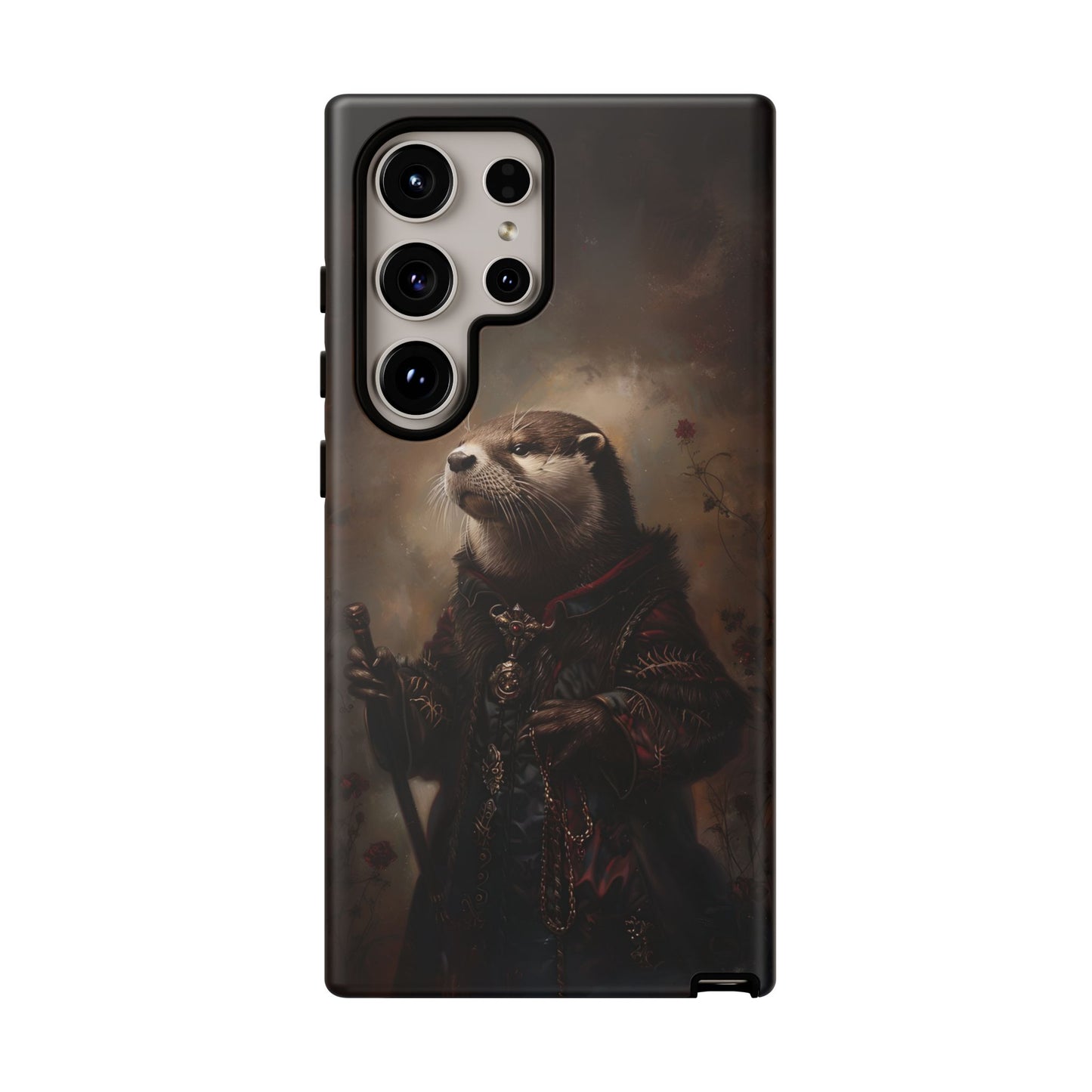 Noble Otter King Phone Case - Vintage Gothic Animal Art Design for iPhone, Samsung Galaxy, and Google Pixel Devices