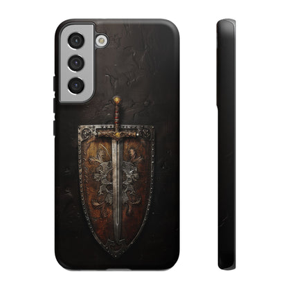 Medieval Sword and Shield Phone Case - For iPhone, Samsung Galaxy, and Google Pixel Devices