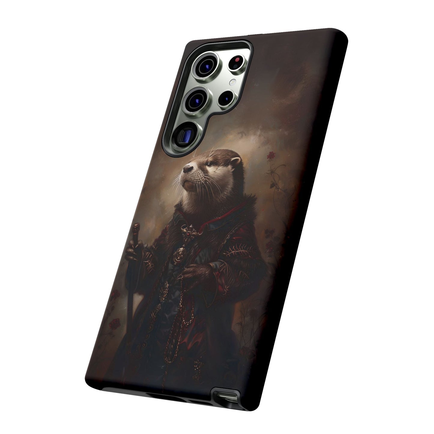 Noble Otter King Phone Case - Vintage Gothic Animal Art Design for iPhone, Samsung Galaxy, and Google Pixel Devices