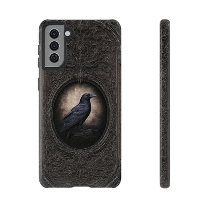 Gothic Raven Phone Case - Mysterious Dark Bird Design