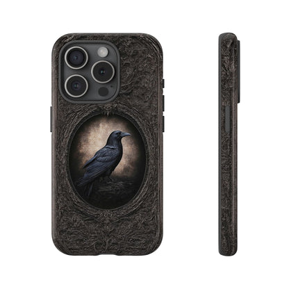 Gothic Raven Phone Case - Mysterious Dark Bird Design
