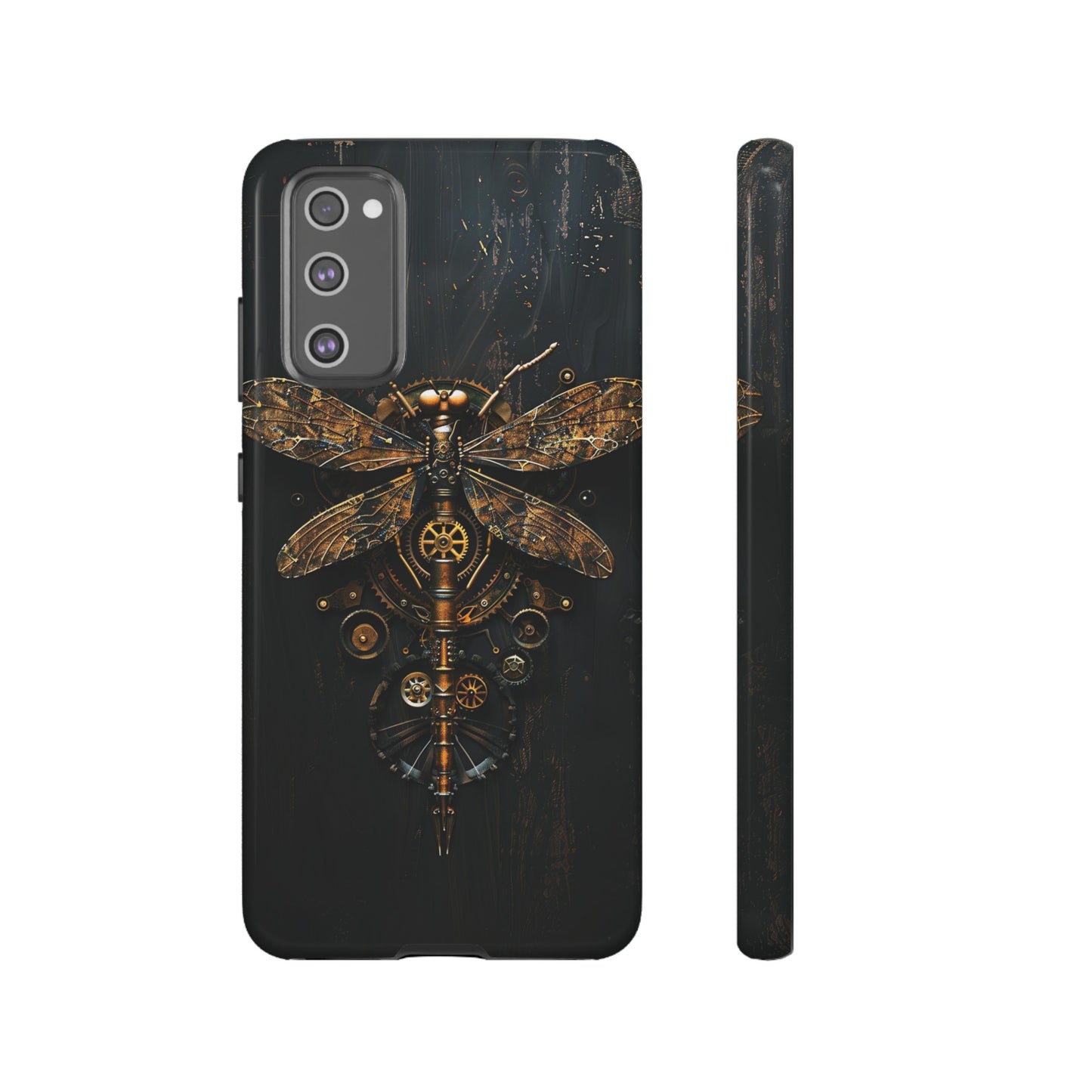 Steampunk Dragonfly Phone Case - Intricate Gear Design for iPhone, Samsung Galaxy, Google Pixel Devices