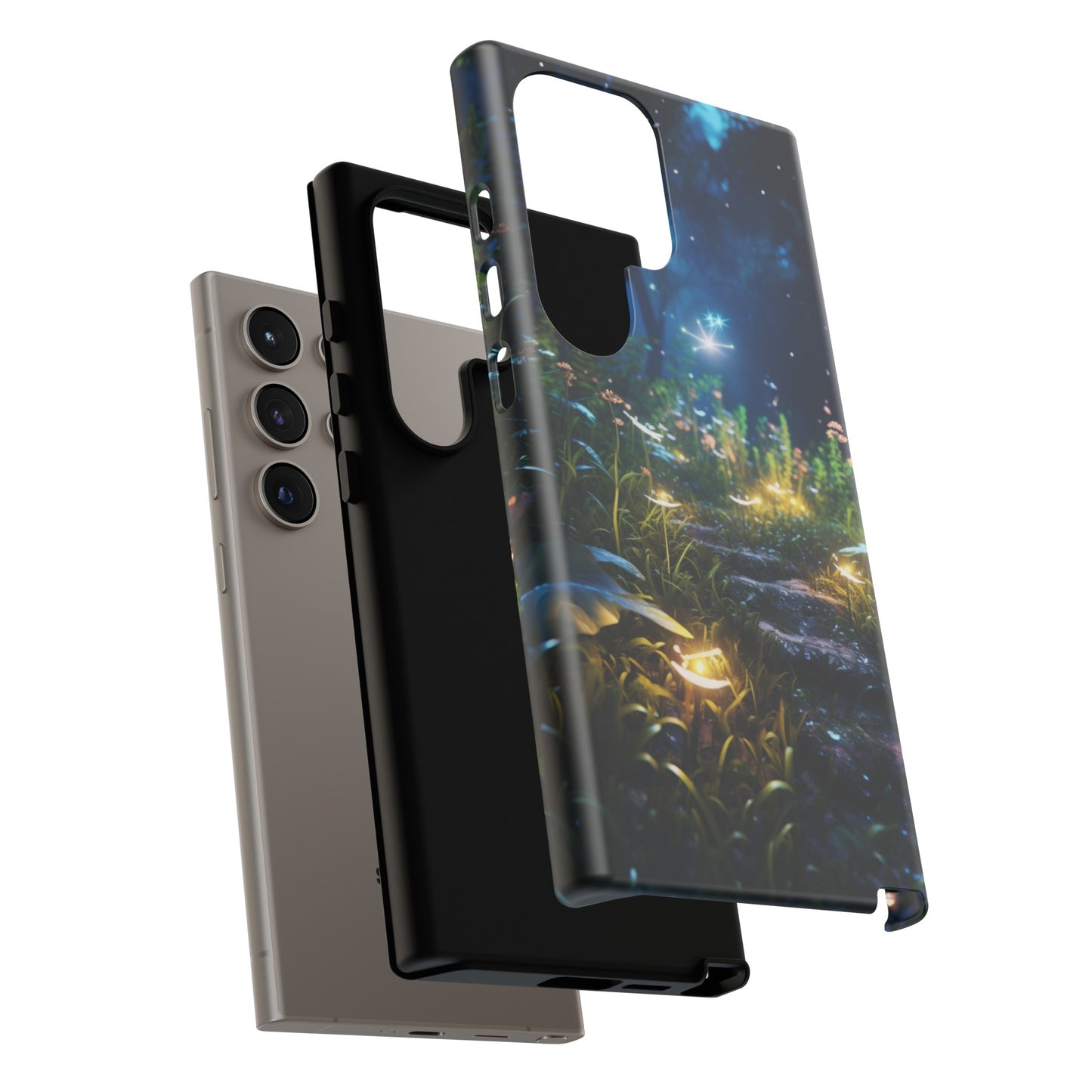 Fireflies in the Forest Tough Phone Case – Enchanting Summer Night Design for iPhone, Samsung Galaxy, and Google Pixel Devices