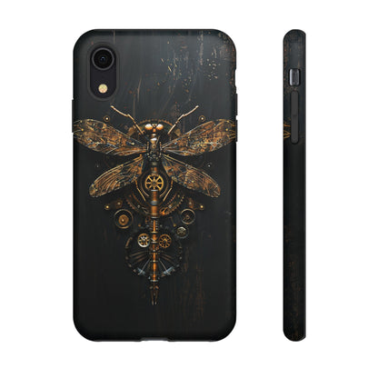 Steampunk Dragonfly Phone Case - Intricate Gear Design for iPhone, Samsung Galaxy, Google Pixel Devices