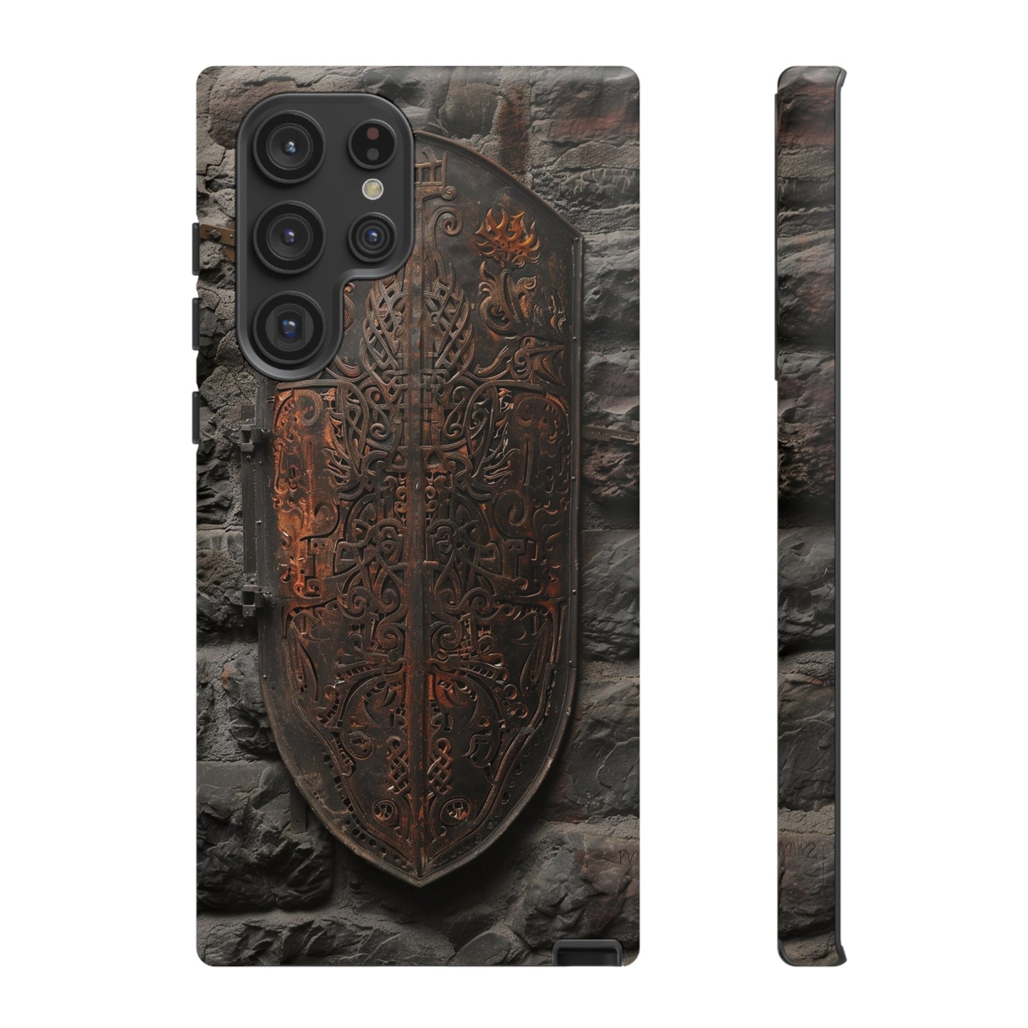 Medieval Shield Phone Case - Ornate Ancient Armor Design for iPhone and Samsung Galaxy Devices