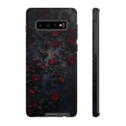 Gothic Roses Tough Phone Case – Elegant Dark Floral Design for iPhone, Samsung Galaxy, and Google Pixel Devices