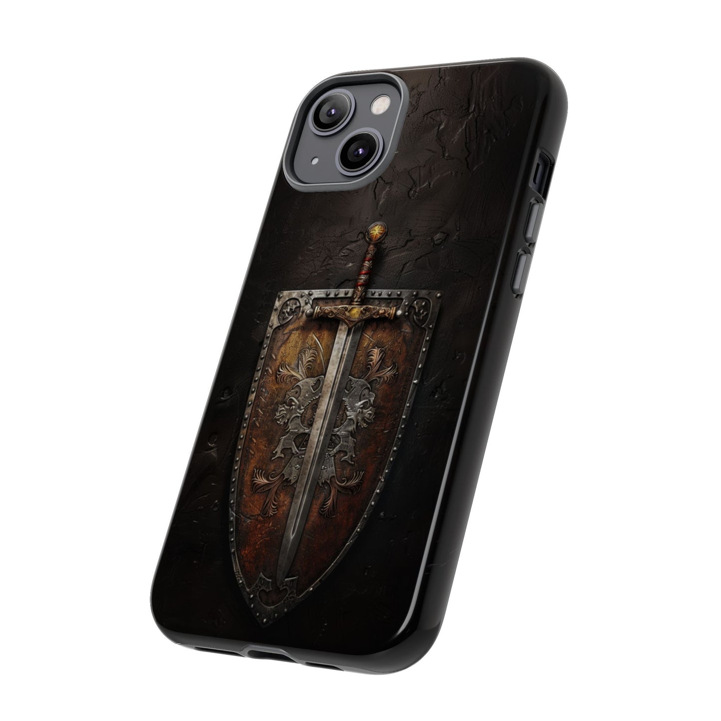 Medieval Sword and Shield Phone Case - For iPhone, Samsung Galaxy, and Google Pixel Devices