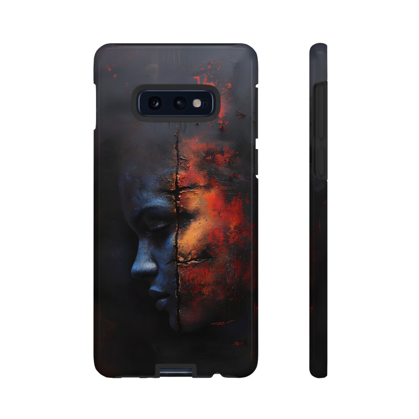 Abstract Duality Art Phone Case - Bold Modern Design