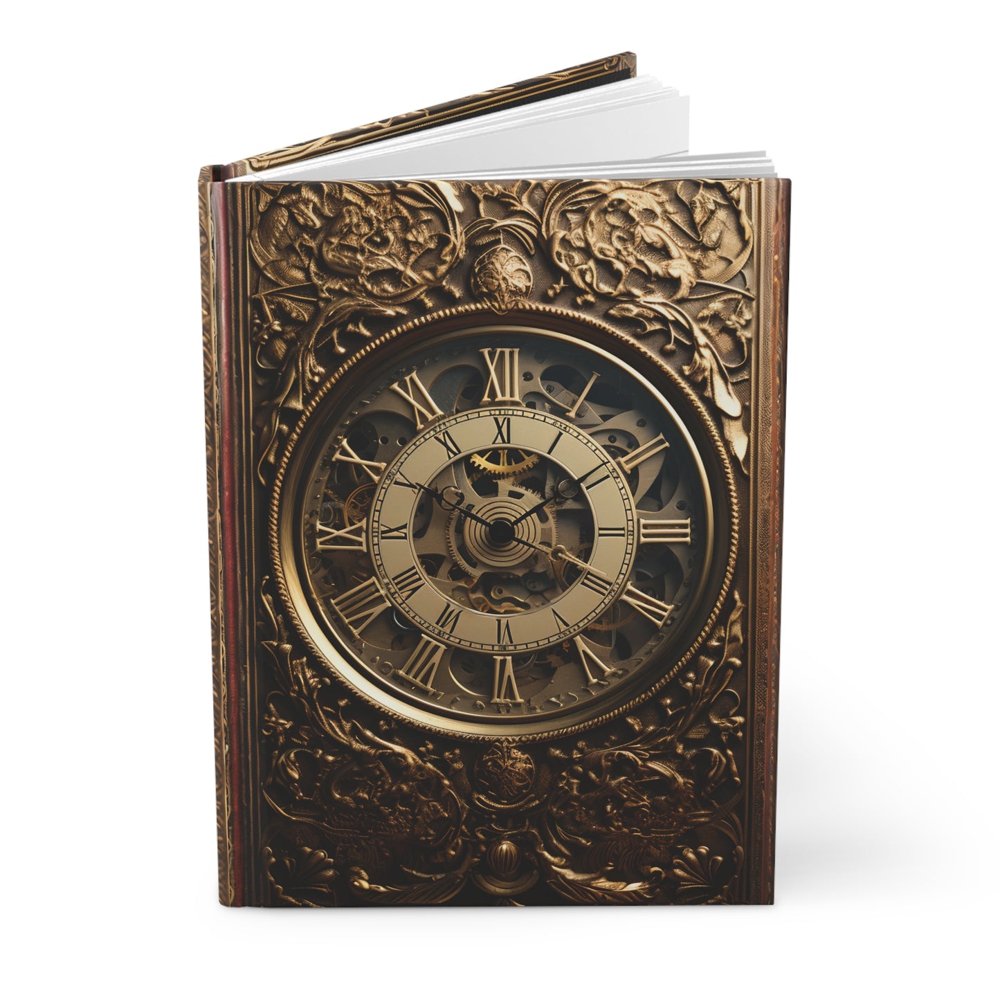 Book of Time Hardcover Notebook – Steampunk Clock Design Journal for Writing and Sketching