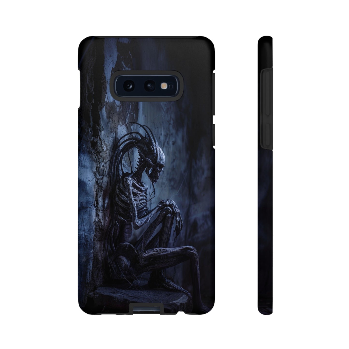 Gothic Alien Skeleton iPhone Case - Sci-Fi Horror Design