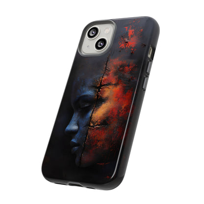 Abstract Duality Art Phone Case - Bold Modern Design