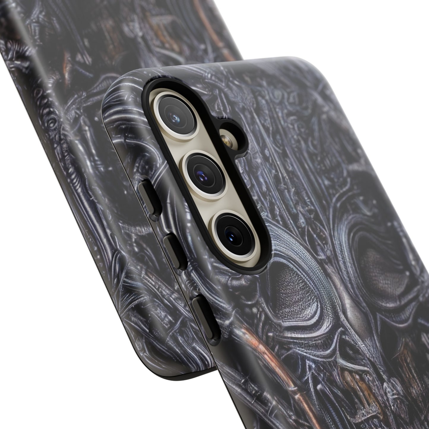 Biomechanical Horror 2 Phone Case – Futuristic Alien Horror Design for iPhone, Samsung Galaxy, and Google Pixel Devices