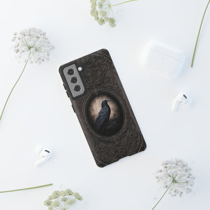 Gothic Raven Phone Case - Mysterious Dark Bird Design