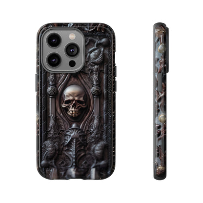 Dark Grimoire of Death Tough Phone Case – Gothic Skull Vampiric Design for iPhone, Samsung Galaxy, and Google Pixel Devices