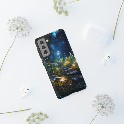 Fireflies in the Forest Tough Phone Case – Enchanting Summer Night Design for iPhone, Samsung Galaxy, and Google Pixel Devices