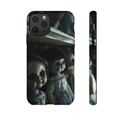 Creepy Dolls Phone Case – Eerie Vintage Doll Design for iPhone, Samsung Galaxy, and Google Pixel Devices