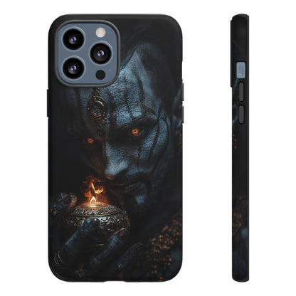 Dark Djinn Warrior Phone Case - Intricate Fantasy Art Protective Cover for iPhone, Samsung Galaxy, and Google Pixel Devices