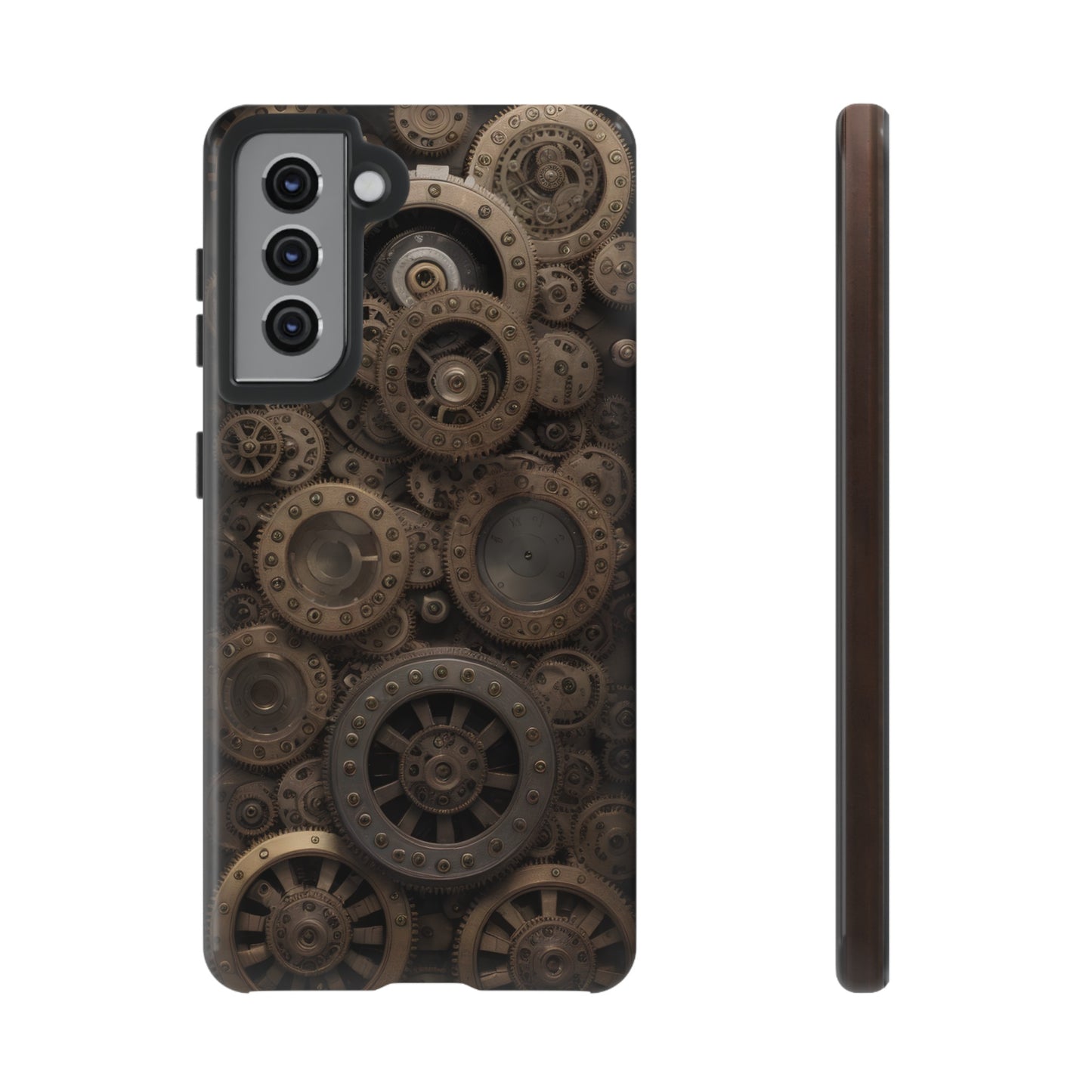 Gearworks 3 Phone Case – Steampunk Victorian Design with Gears and Clockwork for iPhone, Samsung Galaxy, and Google Pixel Devices