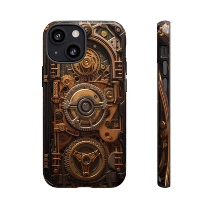 Gearworks Tough Phone Case – Steampunk Clockwork Design for iPhone, Samsung Galaxy, and Google Pixel Devices