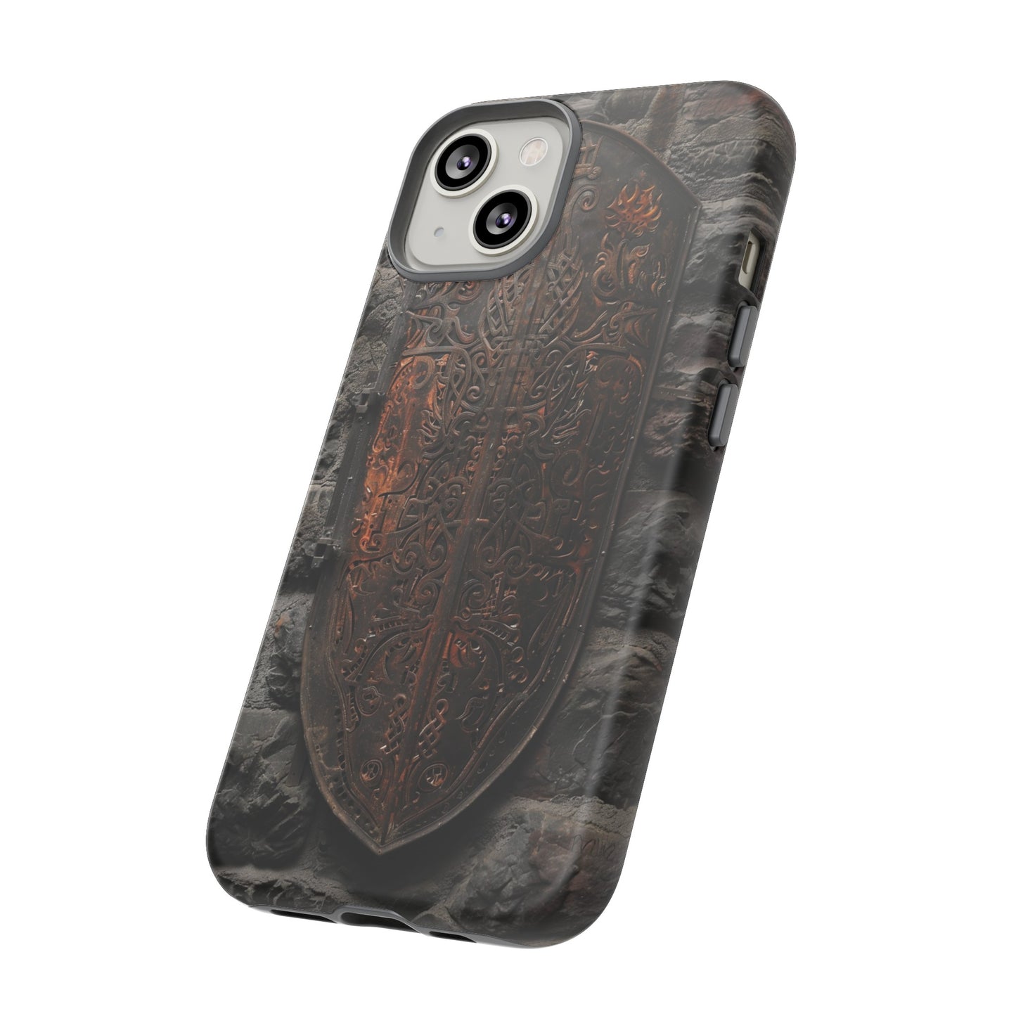 Medieval Shield Phone Case - Ornate Ancient Armor Design for iPhone and Samsung Galaxy Devices