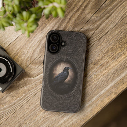 Gothic Raven Phone Case - Mysterious Dark Bird Design
