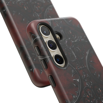 Vampiric Leather Phone Case for iPhone, Samsung Galaxy, and Google Pixel Devices - Gothic Ornate Design