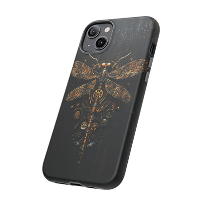 Steampunk Dragonfly Phone Case - Intricate Gear Design for iPhone, Samsung Galaxy, Google Pixel Devices