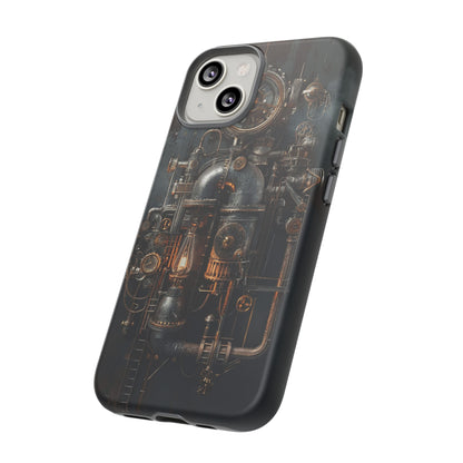 Steampunk Machine #2 Phone Case - Intricate Industrial Design for iPhone, Samsung Galaxy, Google Pixel Devices, Victorian Design Gears