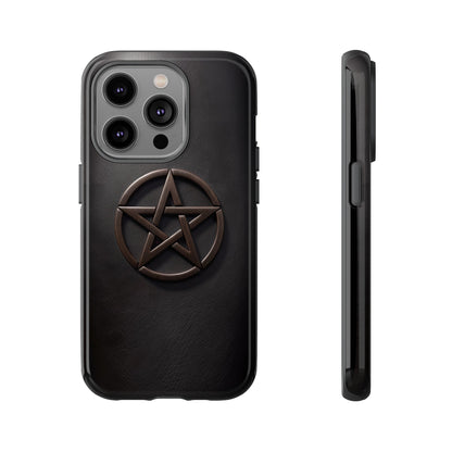 Simple Pentacle Tough Phone Case – Witchcraft Pentagram Design for iPhone, Samsung Galaxy, and Google Pixel Devices