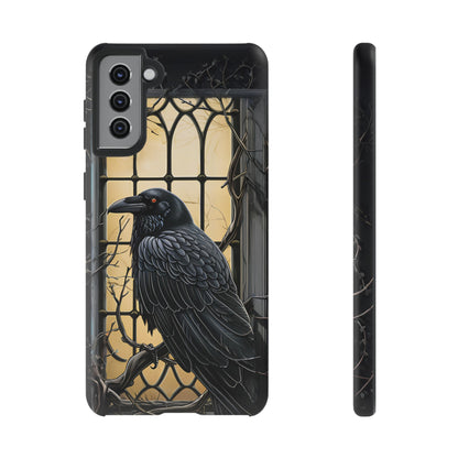 The Raven Phone Case – Edgar Allan Poe Inspired Gothic Design for iPhone, Samsung Galaxy, and Google Pixel Devices