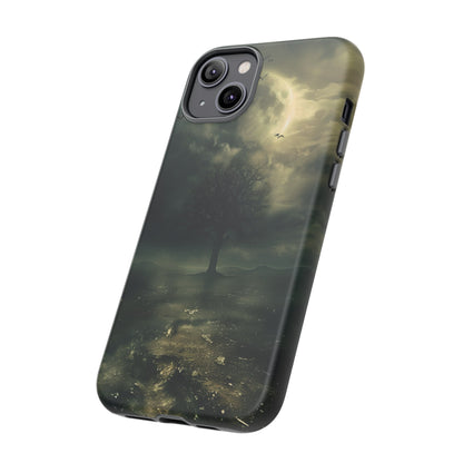 The Tree of Desolation Phone Case – Dark Fantasy Gothic Art with Full Moon for iPhone, Samsung Galaxy, and Google Pixel Devices