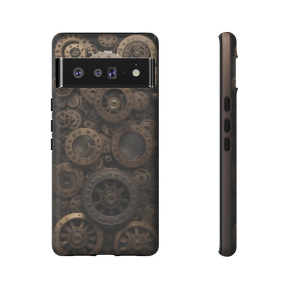 Gearworks 3 Phone Case – Steampunk Victorian Design with Gears and Clockwork for iPhone, Samsung Galaxy, and Google Pixel Devices