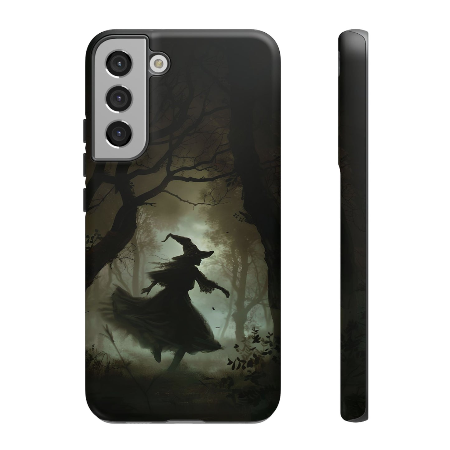 Spooky Witch Silhouette Phone Case - Halloween Dark Art Design for iPhone, Samsung Galaxy, and Google Pixel Devices