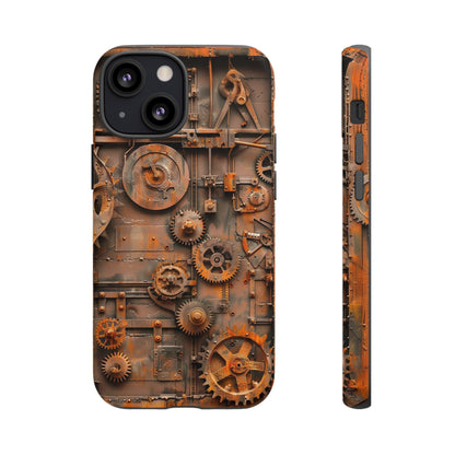 Rusted Steampunk Gearworks Phone Case for iPhone, Samsung Galaxy, and Google Pixel Devices