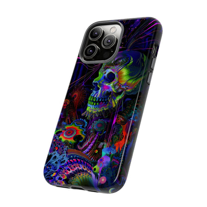 Psychedelic Skull Phone Case – Vibrant Pastel Design for iPhone, Samsung Galaxy, and Google Pixel Devices