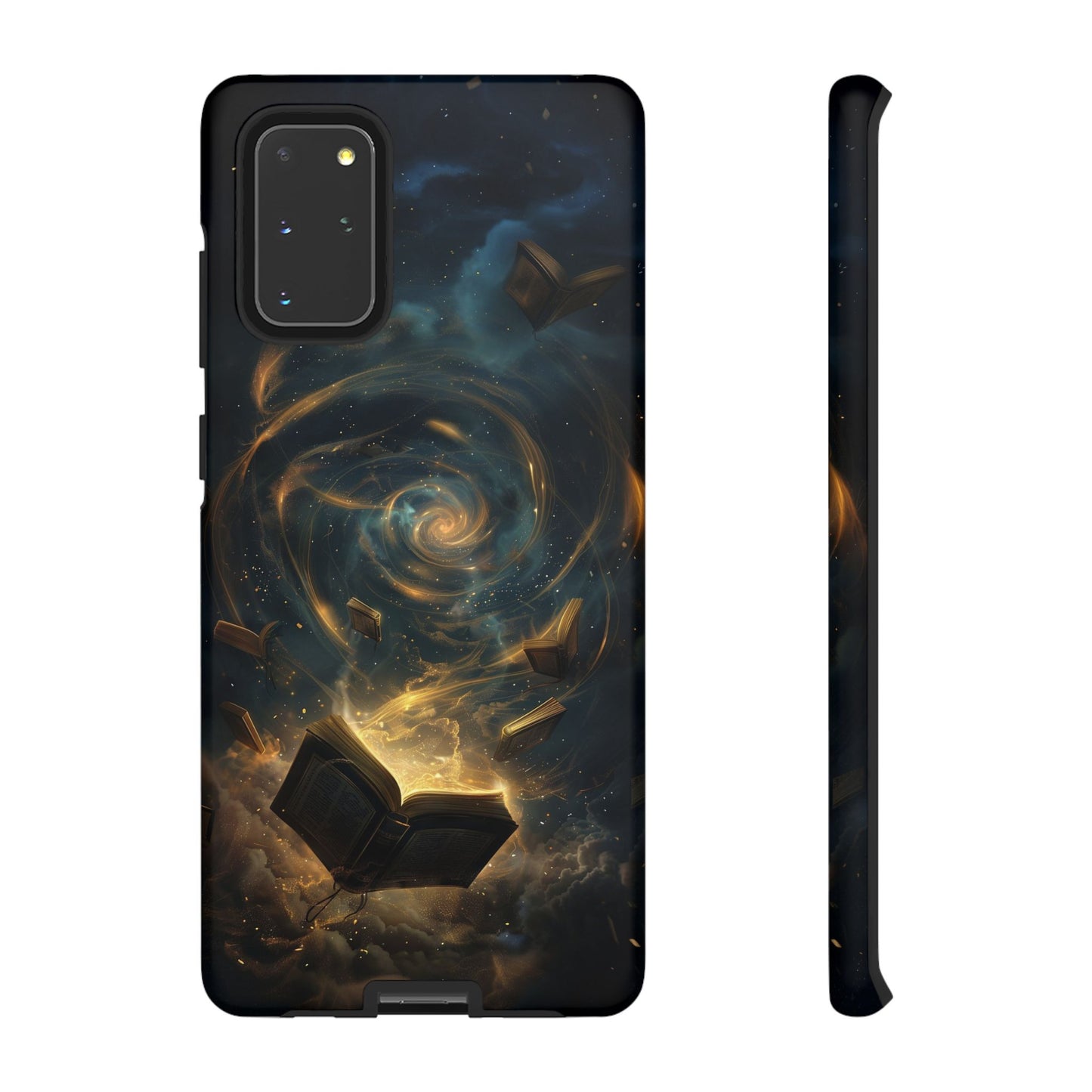 Magical Galaxy Swirling Books Phone Case - Celestial Book Lover's Gift for iPhone, Samsung Galaxy, and Google Pixel Devices