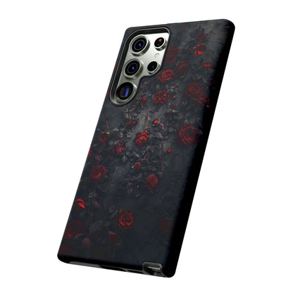 Gothic Roses Tough Phone Case – Elegant Dark Floral Design for iPhone, Samsung Galaxy, and Google Pixel Devices