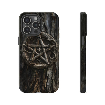 Pentacle Tree Phone Case – Wiccan Nature Magic Design for iPhone, Samsung Galaxy, and Google Pixel Devices