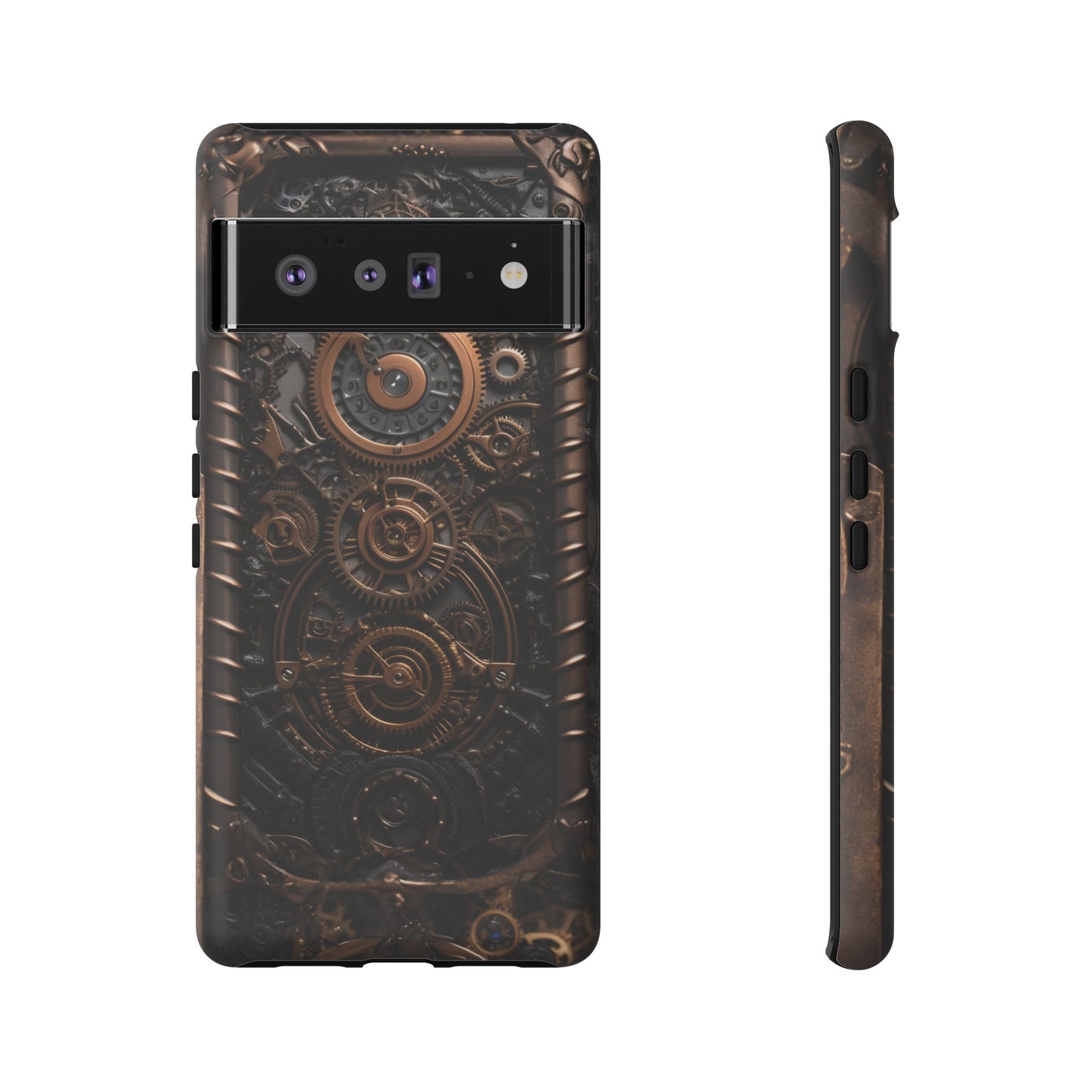 Gearworks 2 Phone Case – Steampunk Victorian Design with Gears and Clockwork for iPhone, Samsung Galaxy, and Google Pixel Devices