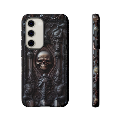 Dark Grimoire of Death Tough Phone Case – Gothic Skull Vampiric Design for iPhone, Samsung Galaxy, and Google Pixel Devices