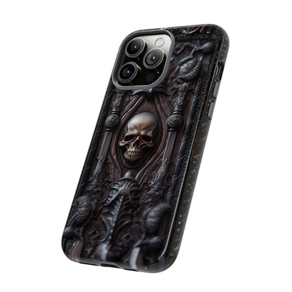 Dark Grimoire of Death Tough Phone Case – Gothic Skull Vampiric Design for iPhone, Samsung Galaxy, and Google Pixel Devices