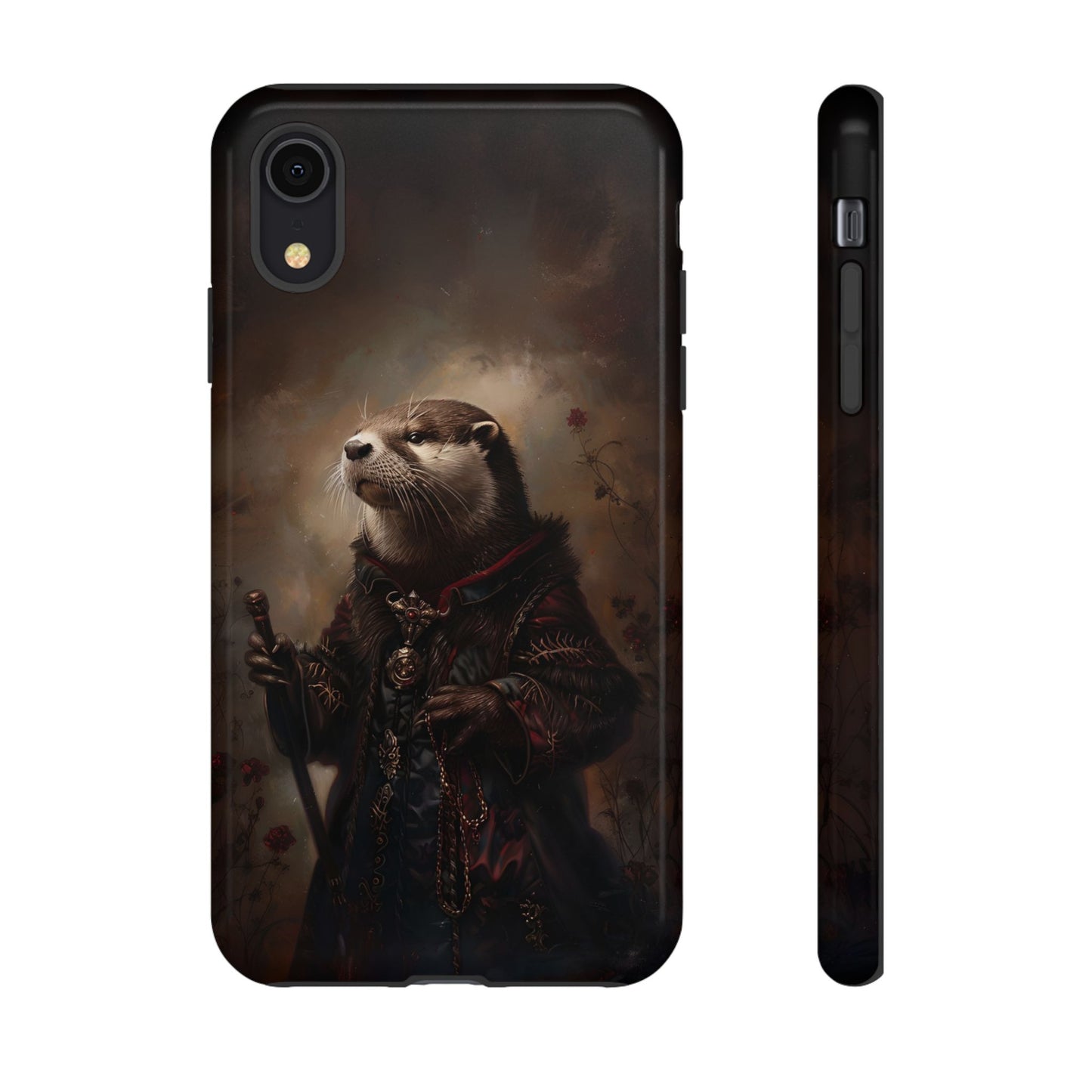 Noble Otter King Phone Case - Vintage Gothic Animal Art Design for iPhone, Samsung Galaxy, and Google Pixel Devices