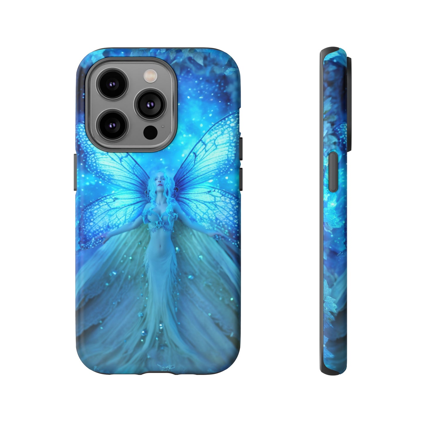 Blue Cosmic Fairy Phone Case – Enchanting Fae Design for iPhone, Samsung Galaxy, and Google Pixel Devices